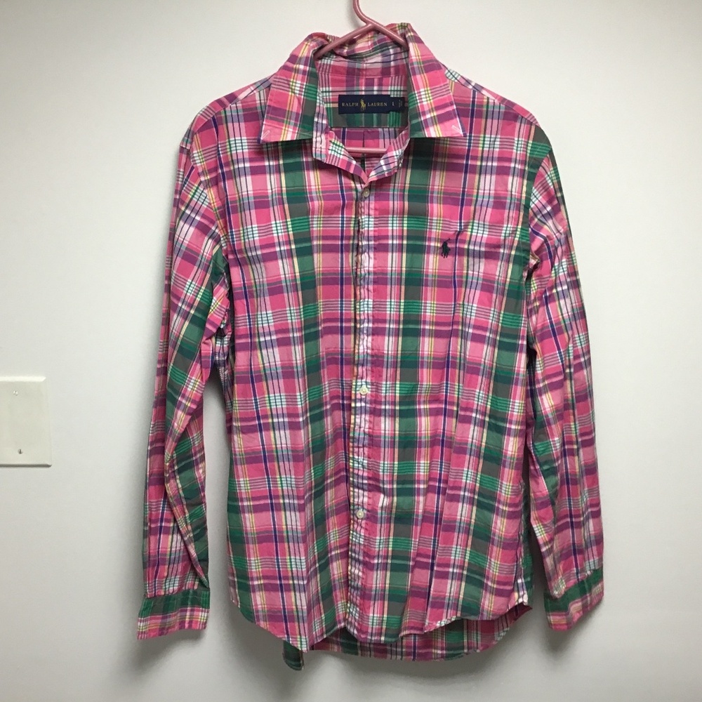 Ralph Lauren polo men’s plaid button down